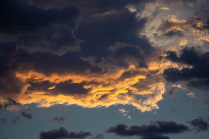 Highlighter Glow - gray and orange clouds during daytime