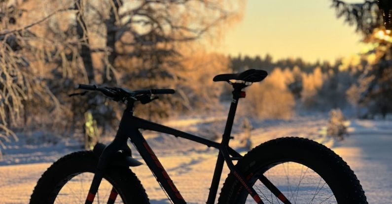 Fat Freezing - A Fat Bike on a Snow Covered Field