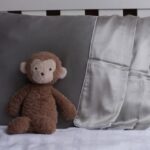 Silk Pillowcase - A Monkey Teddy on the Bed